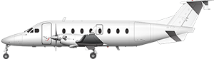 Hawker Beechcraft 1900D Airliner illustration